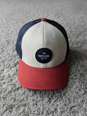Rip Curl Navy Mesh Trucker Cap with Red Snapback